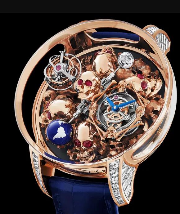 Jacob & Co Replica watch ASTRONOMIA TOURBILLON ART SKULLS AT802.40.BD.UB.ABALA